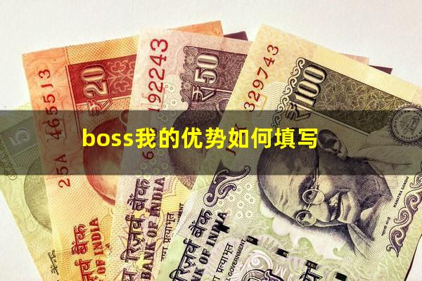 boss我的优势如何填写