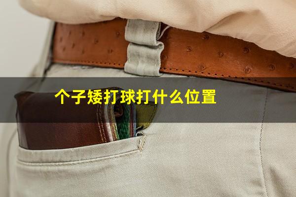 个子矮打球打什么位置