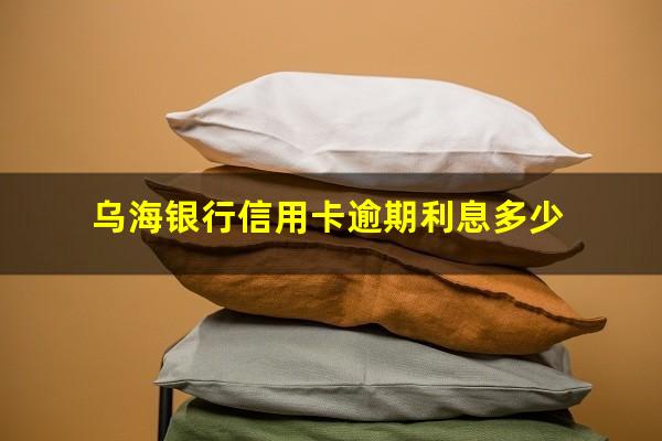 乌海银行信用卡逾期 乌海银行信用卡逾期利息多少