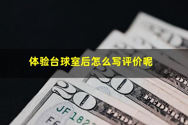 体验台球室后怎么写评价呢