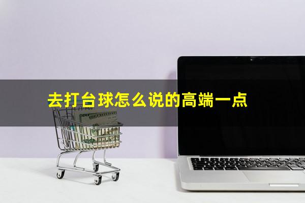 去打台球怎么说的高端一点