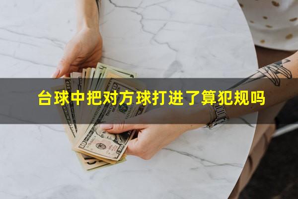台球中把对方球打进了算犯规吗