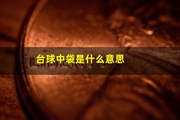 台球中袋是什么意思
