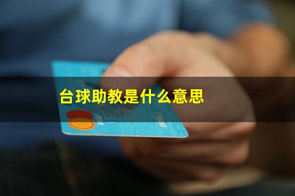 台球助教是什么意思