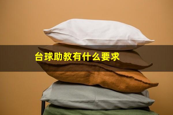 台球助教有什么要求