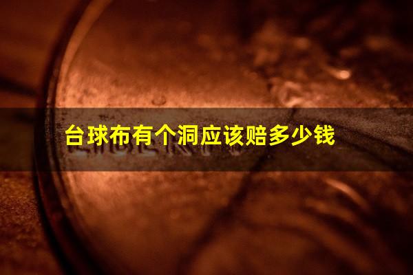 台球布有个洞应该赔多少钱