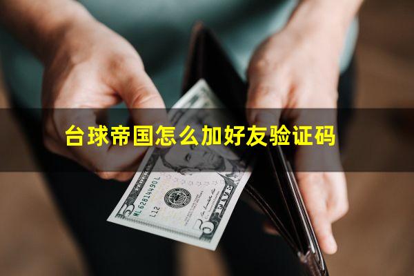 台球帝国怎么加好友验证码