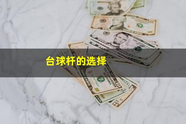 台球杆的选择