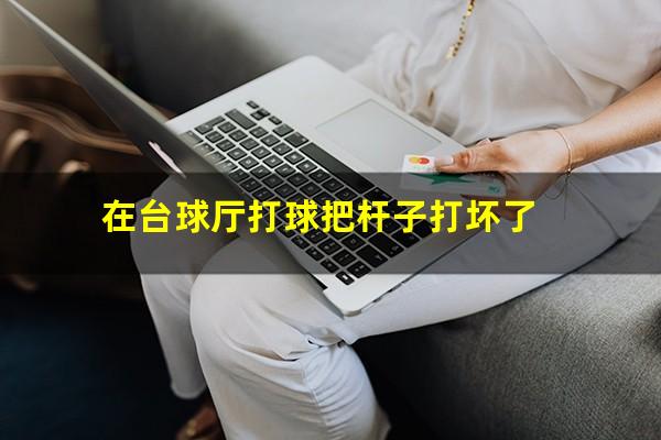 在台球厅打球把杆子打坏了