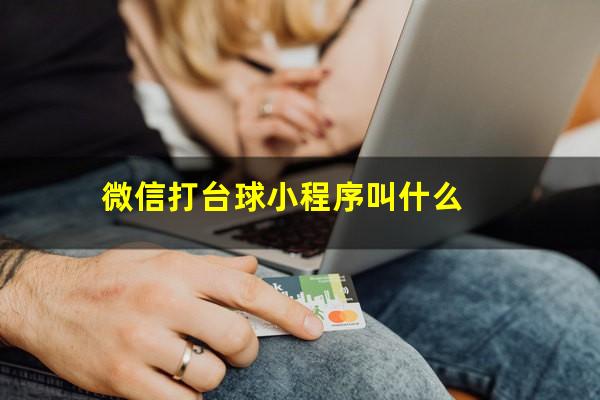 微信打台球小程序叫什么