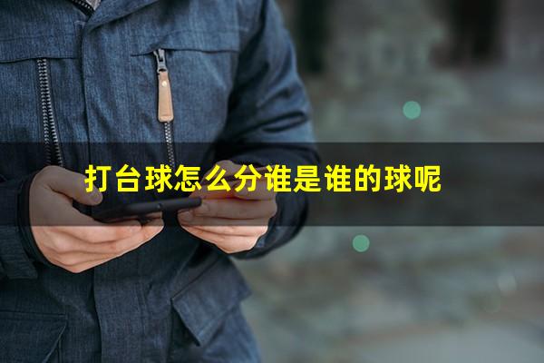 打台球怎么分谁是谁的球呢