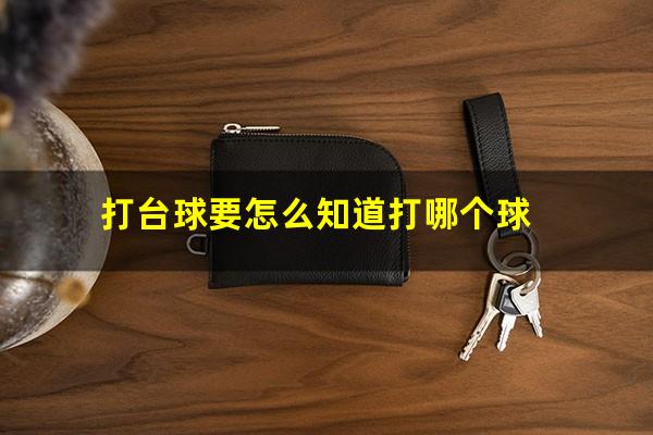 打台球要怎么知道打哪个球