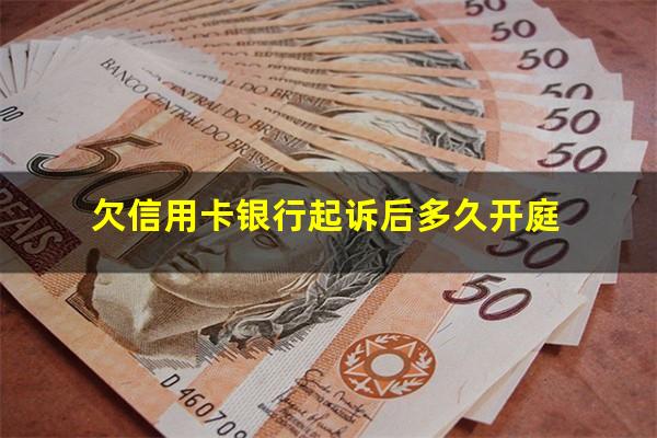 欠信用卡银行起诉后多久开庭