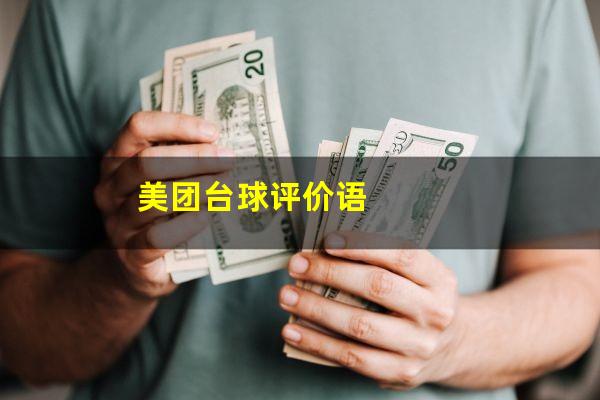 美团台球评价语