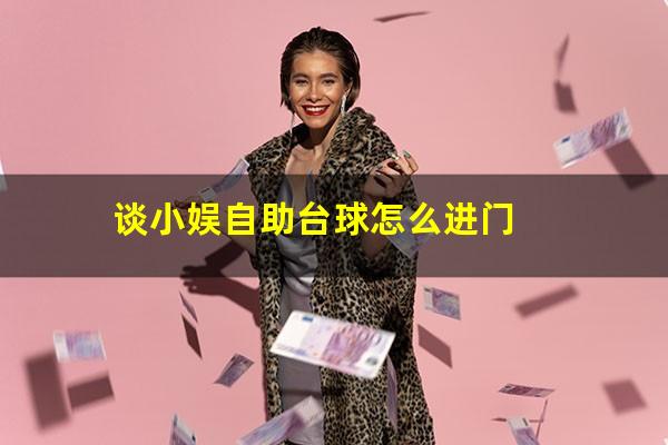 谈小娱自助台球怎么进门
